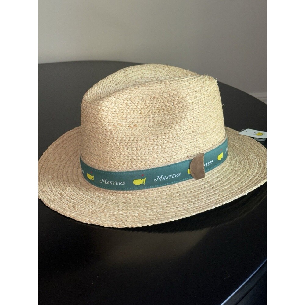 2026 Masters L/XL Dorfman Pacific Straw Hat Green Band Belt Adult NWT BRAND NEW